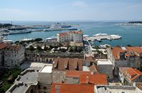 The port of ferries of Split. Click to enlarge the image.