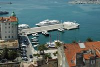 La ville de Split en Croatie. La capitainerie du port de Split. Cliquer pour agrandir l'image.