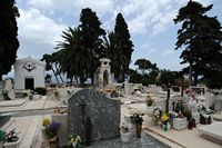 La ville de Supetar, île de Brač en Croatie. Le cimetière marin. Cliquer pour agrandir l'image.