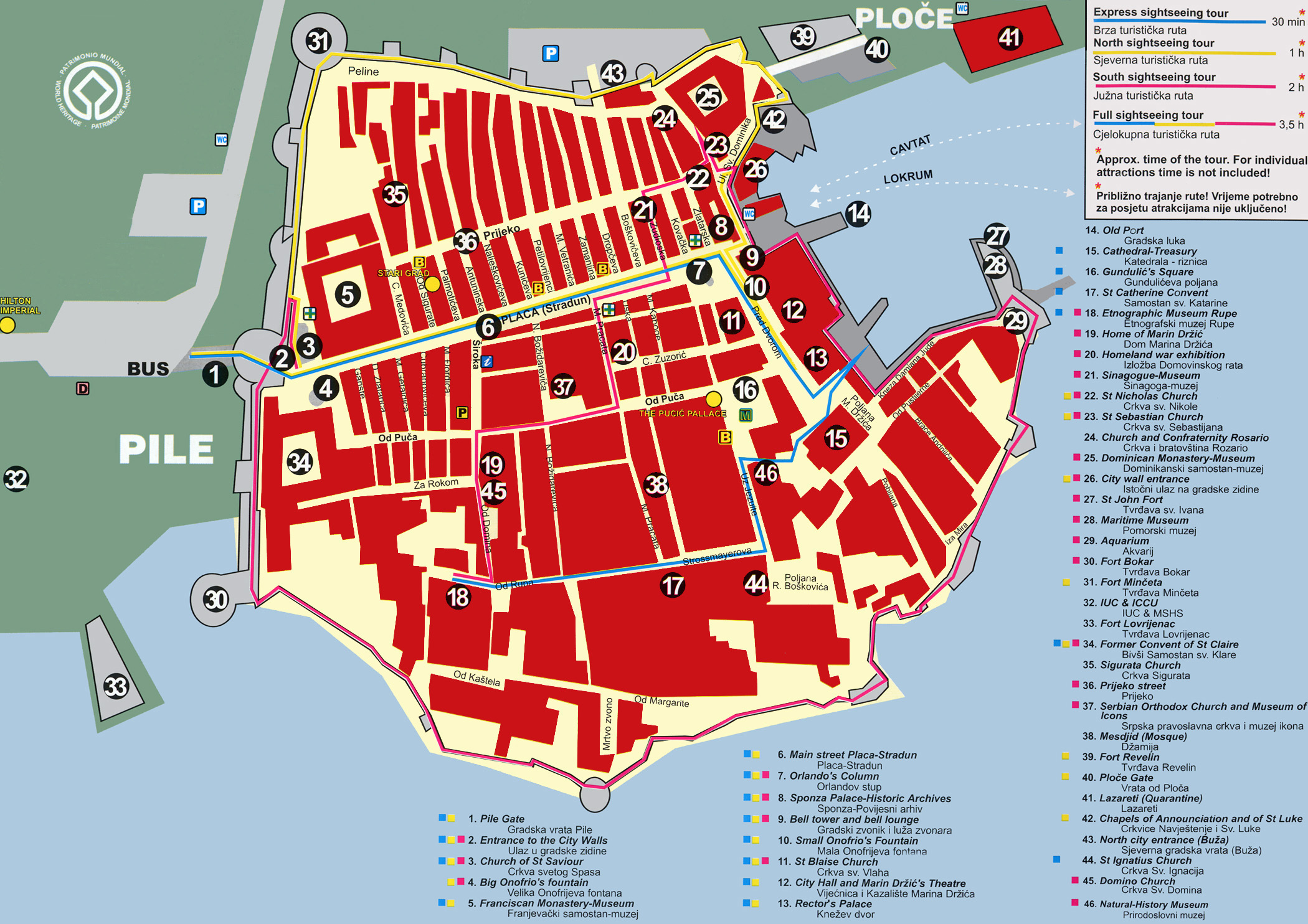 Cliquer sur les zones actives pour atteindre les lieux