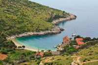 La ville de Hvar, île de Hvar en Croatie. La plage de Dubovica (auteur Andrew Ferrier). Cliquer pour agrandir l'image dans Flickr (nouvel onglet).