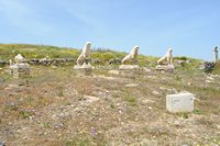 Le sanctuaire d'Apollon à Délos en Grèce. La terrasse des Lions. Cliquer pour agrandir l'image dans Adobe Stock (nouvel onglet).