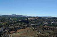 Le village d'Agia Varvara en Crète. La route nationale 97 avant Agia Varvara. Cliquer pour agrandir l'image dans Adobe Stock (nouvel onglet).