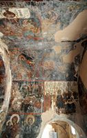 Le village de Kritsa en Crète. Voûte de la nef centrale de l'église Panagia Kera. Cliquer pour agrandir l'image dans Adobe Stock (nouvel onglet).