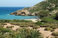 Le village de Palékastro en Crète. La plage d'Itanos à Palaikastro. Cliquer pour agrandir l'image dans Adobe Stock (nouvel onglet).