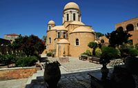 Le monastère d'Agia Triada en Crète. L'abside de l'église. Cliquer pour agrandir l'image dans Adobe Stock (nouvel onglet).