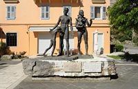 La nouvelle forteresse de la ville de Corfou. Mémorial de l'extermination des juifs. Cliquer pour agrandir l'image dans Adobe Stock (nouvel onglet).