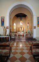 Le sud de la vieille ville de Corfou. Nef de la cathédrale catholique. Cliquer pour agrandir l'image dans Adobe Stock (nouvel onglet).