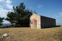 La ville d'Évangélismos en Crète. L'église Sainte-Croix (Timios Stavros) sur le site de Lyctos. Cliquer pour agrandir l'image dans Adobe Stock (nouvel onglet).