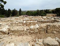 Le palais de Cnossos à Héraklion en Crète. Les magasins de l'ouest. Cliquer pour agrandir l'image dans Adobe Stock (nouvel onglet).