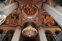 Le sud de la ville d’Héraklion en Crète. Plafond de l'église Saint-Ménas. Cliquer pour agrandir l'image dans Adobe Stock (nouvel onglet).