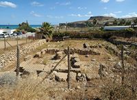 La ville d’Héraklion en Crète. Les ruines de la Villa aux Lys à Amnissos. Cliquer pour agrandir l'image dans Adobe Stock (nouvel onglet).