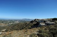 La ville d’Héraklion en Crète. La canton de Paliani, Venerato et Dafnes vus depuis la colline de Patela à Prinias. Cliquer pour agrandir l'image dans Adobe Stock (nouvel onglet).