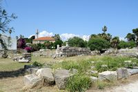 Die griechisch-römische Stadt Kos - Die Ruinen der Tempel der Aphrodite zu der antiken Stadt von Kos. Klicken, um das Bild in Adobe Stock zu vergrößern (neue Nagelritze).
