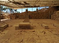 Le palais de Phaistos en Crète. Le mégaron du Roi. Cliquer pour agrandir l'image dans Adobe Stock (nouvel onglet).