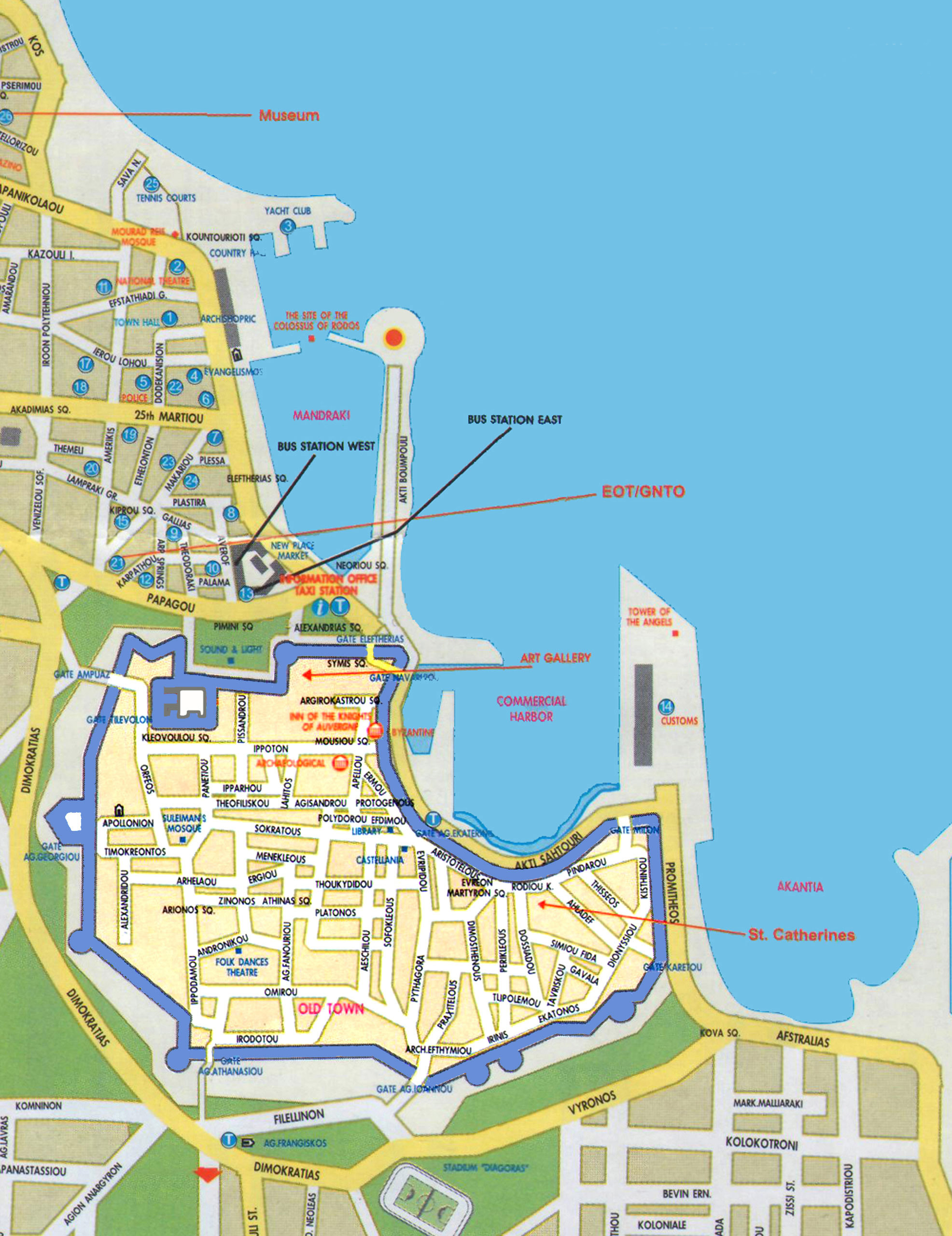 Karte Rhodos Stadt | filmgroephetaccent