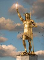 Le Colosse de Rhodes. Cliquer pour agrandir l'image.