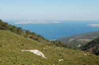 La côte occidentale de Rhodes. Cliquer pour agrandir l'image.