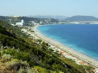 La côte orientale de Rhodes. Cliquer pour agrandir l'image.
