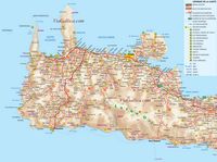 La province de La Canée en Crète. Carte du département de La Canée. Cliquer pour agrandir l'image.