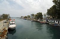 La province de La Canée en Crète. La rivière Almyros et le port de Georgioupoli. Cliquer pour agrandir l'image.