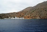 La province de La Canée en Crète. Le port de Loutro. Cliquer pour agrandir l'image.