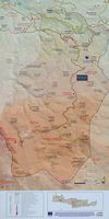 Le massif du Psiloritis en Crète. Carte du massif du Psiloritis. Cliquer pour agrandir l'image.
