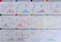 La province de Réthymnon en Crète. Carte des randonnées cyclables. Cliquer pour agrandir l'image.