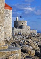 Le fort Saint-Nicolas à Rhodes. Cliquer pour agrandir l'image.