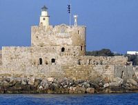 Le fort Saint-Nicolas à Rhodes. Cliquer pour agrandir l'image.