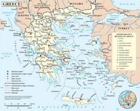 La Grèce. Carte des régions. Cliquer pour agrandir l'image.