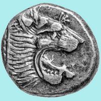 Pièce de Rhodes, Lindus. Cliquer pour agrandir l'image.