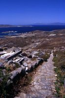 Le mont Cynthe à Délos en Grèce. L'escalier du mont Cynthe. Cliquer pour agrandir l'image.