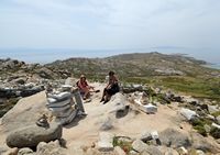 Le mont Cynthe à Délos en Grèce. Le sommet. Cliquer pour agrandir l'image.