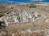 Le mont Cynthe à Délos en Grèce. La Maison de l'Inopos (auteur Olaf Tausch). Cliquer pour agrandir l'image.