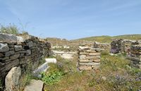 Le quartier du Lac de Délos en Grèce. La Maison au Diadumène. Cliquer pour agrandir l'image.