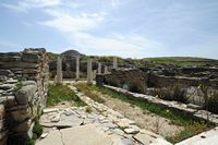 Le Quartier du Théâtre de Délos en Grèce. Maisons dans le sud du quartier. Cliquer pour agrandir l'image.