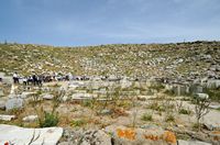 Le Quartier du Théâtre de Délos en Grèce. Le théâtre antique. Cliquer pour agrandir l'image.