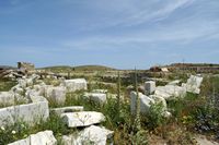 Le sanctuaire d'Apollon à Délos en Grèce. Le temple de l'Apollon des Athéniens. Cliquer pour agrandir l'image.