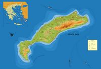 Carte de l'île de Kos. Cliquer pour agrandir l'image.