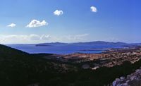 L'île de Paros en Grèce. Vue sur Antiparos. Cliquer pour agrandir l'image.