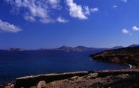 L'île de Paros en Grèce. Vue à partir d'Antiparos. Cliquer pour agrandir l'image.