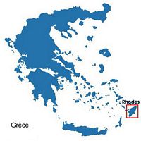 Situation de l'île de Rhodes. Cliquer pour agrandir l'image.