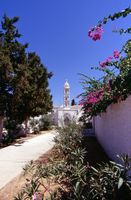 L'île de Spétses en Grèce. L'église cathédrale Saint-Nicolas. Cliquer pour agrandir l'image.