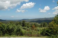 Panorama depuis le monastère Saint-Nicolas-Fountoukli à Rhodes. Cliquer pour agrandir l'image.