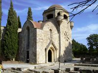 Le monastère de Filérimos à Rhodes. Cliquer pour agrandir l'image.