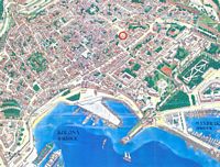 Plan du port de Rhodes. Cliquer pour agrandir l'image.