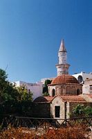 Minaret de la mosquée de l'Aga à Rhodes. Cliquer pour agrandir l'image.