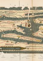 L’île de Crète à l'époque antique. Table de Peutinger - Crète et Cyrénaïque. Cliquer pour agrandir l'image.