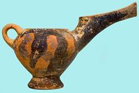 L'île de Crète à l'époque minoenne. Poterie de l'époque prépalatiale du style de Vassiliki (auteur ArchaiOptix). Cliquer pour agrandir l'image.